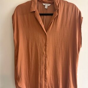 Nine West Women's Brown Button-Down Blouse